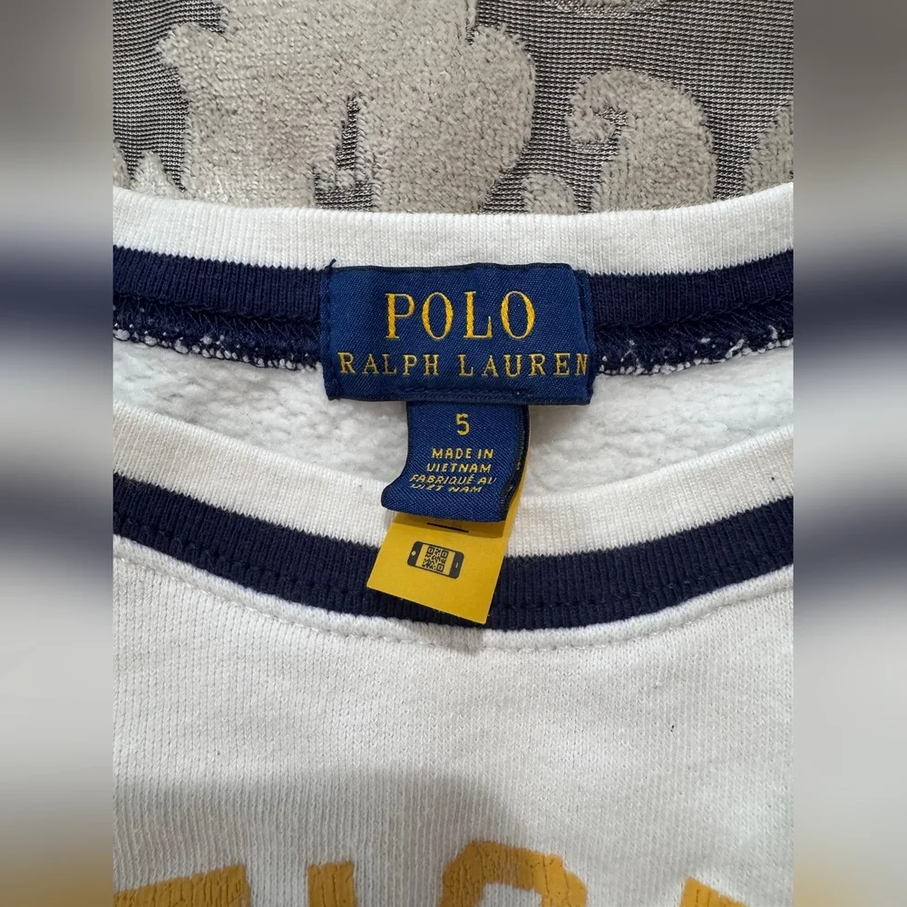Polo Ralph Lauren Boys Tiger Sweatshirt White Size 5Y - Picture 3 of 3